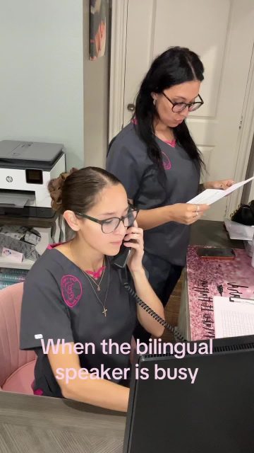 Luckily, we have Nat on staff to help with all your translation needs.  #thorstudio #bilingual #UltrasoundExperience #tinyheartsofrockwall #momsupportingmoms #downtownrockwall #ultrasoundlife